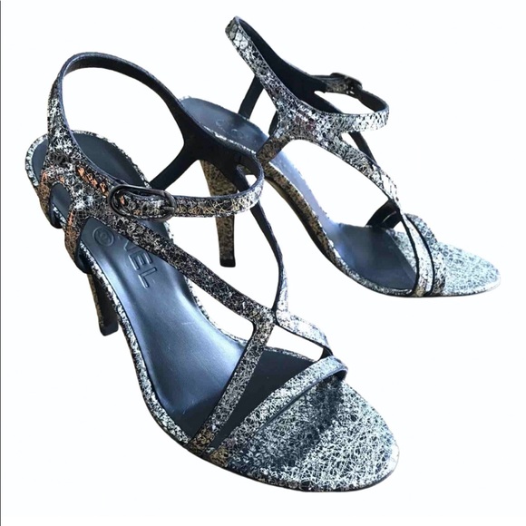 Chanel Metallic Python Stiletto Sandals - Picture 7 of 11